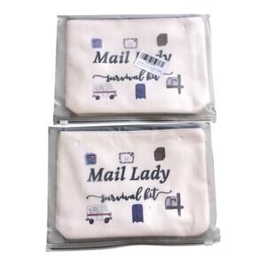Lot of 2 GJTIM Mail Lady Survival Kit Make Up Bag Multi-Functional Zip Pouch